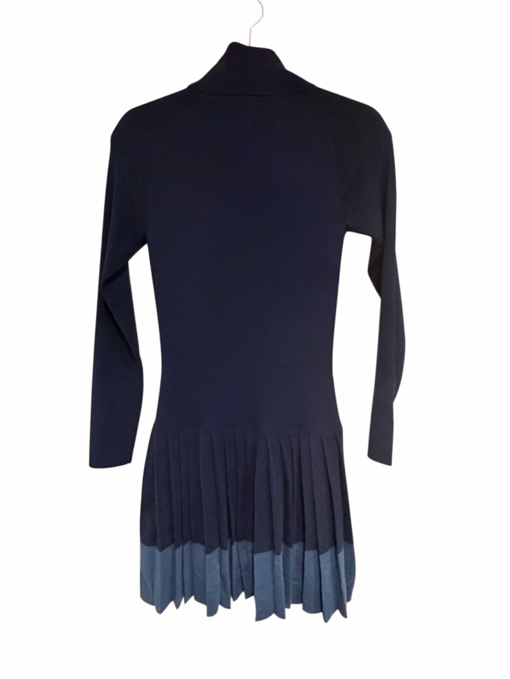 Lacoste Navy and Light Blue Pleated Polo Mini Dress - Picture 3 of 4